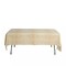 52" x 108" Natural Rectangular Disposable Plastic Tablecloth Wooden Design Party